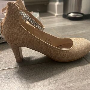 Rose Gold girls dress shoes